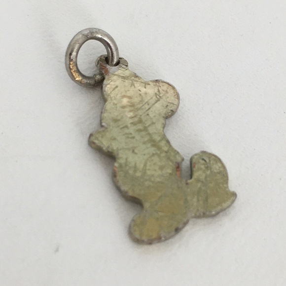 Vintage Walt Disney Mickey Mouse Tiny Charm Pendant Gold Miniature Collectible - Picture 6 of 11